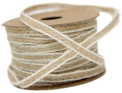 Spago Per Decorazioni Rotolo di nastro rifinitura in corda seta da 10 m, canapa, bobina bianca, forniture decorative multifunzione