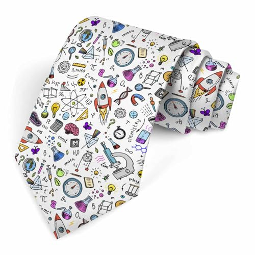 Muntayson Flamingos Tie for Men Novelty Fun Full Print Men's Necktie Skinny Fashion Narrow