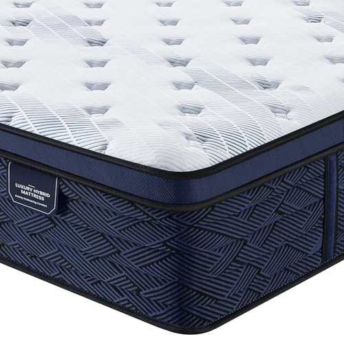 Coolvie 12 Inch Twin XL Mattress in a Box, Hybrid Cooling XL Twin Mattress with Latex & Memory Foam, Pocket Innerspring for Pressure Relief, Medium Firm, 100-Night Trial