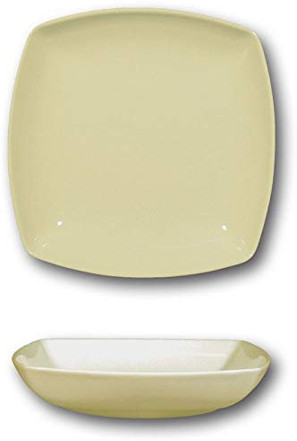 Assiettes creuses porcelaine italienne Crème x 6- L 21 cm - Tokio