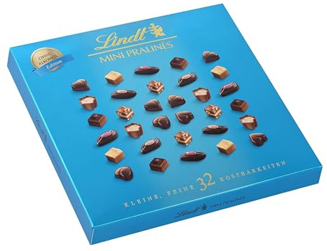 Lindt Cioccolato – Mini Pralinés | 2 x 155 g | Scatole di cioccolatini da 32 cioccolatini in 5 deliziose varietà senza alcool | Regalo di cioccolatini | Regalo di cioccolato