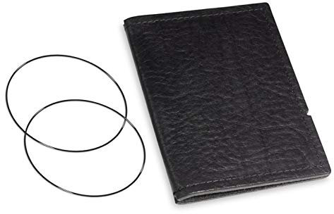 A7, revolutionäres, nachhaltiges X17-Konzept für Notizbuch, Personal Organizer und Terminplaner/Hülle für 1 Heft! Belgisches Leder schwarz, Made in Germany, 17 Jahre Garantie*
