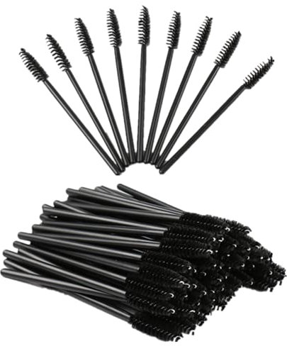 300 Pezzi Spazzolino Ciglia,Pennello per Ciglia Monouso,Applicatore Mascara, Pennello Mascara Spazzola Ciglia per Sopracciglia per Extension Ciglia（Nero）