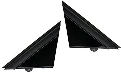 Baoblaze 1 Paire de Couvertures de Drapeau de à Porte de Voiture, Pièce Détachée Remplacement pour Fiat 500 2012-2019 1SH17KX7AA 1SH16KX7AA, Noir Brillant