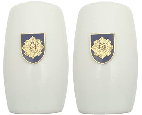 Royal Scots China Salt and Pepper Shakers Cruet Set Modern White CSP ME32