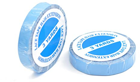 2 Rollen Doppelseitiges Klebeband Lace Front Perücke Stützband Hohe Klebekraft Wasserdicht Haar Klebeband für Haarverlängerungen (0,8 cm * 3 Yard)