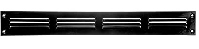 Repa Market Grille d'aération noire de 400 mm x 50 mm – Grilles de reprise d'air en acier – pour plafond et mur latéral – Système CVC – Équipées de protection (40 x 5 cm)
