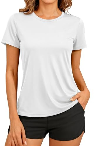 TACVASEN Women's T-Shirt Short Sleeve Outdoor Sport Shirt Quick Dry UV Protection UPF 50+ Tops Quick Dry Summer Running T Shirt