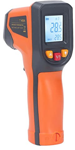 Termometro a Infrarossi, Temperatura di Calore Portatile per Cottura, Forno per Pizza, Grill, Motore, Lettore di Temperatura Senza Contatto da -58°F a 752°F - Utilizzato per Uso Industriale, Display L