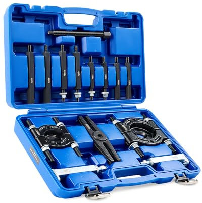 Orion Motor Tech 14 Pezzi Estrattore per Cuscinetti 5T Separatore Cuscinetti Estrattori per Rimozione Cuscinetto Ruota Pignone con Ganasce da 50-76 mm Estrattore per Cuscinetti per Mozzo Ruota e ASSE