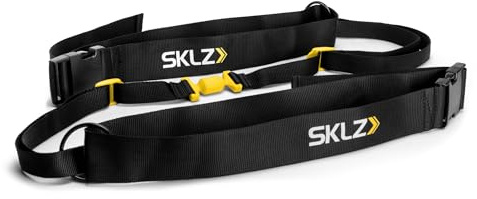 SKLZ Dual Agility Belt – Dynamic Drill Mirroring Tool | Schwarzes, verstellbares, leichtes Gürtelband–für dynamische Drills, steigert Geschwindigkeit, Beweglichkeit & Reaktionszeit