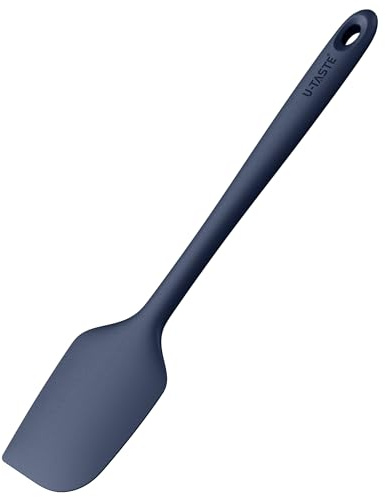 U-Taste Extra Großer Silikon Spatel, 250℃ hitzebeständiger Mitternachtsblau | 35,6cm Langer Flexibler Gummispatel für Schalen & Antihaft-kochgeschirr, Nahtloses Backen Teigschaber, Mischen Schaben Kochen