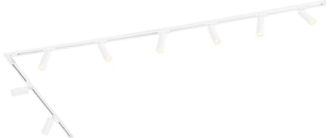 Ledvion Schienensystem lampen 3m 1-Phasen Weiss 8-flammig Warmweiss | Mit Leuchtmitteln geliefert fuer Wohnraum Kueche und Essbereich