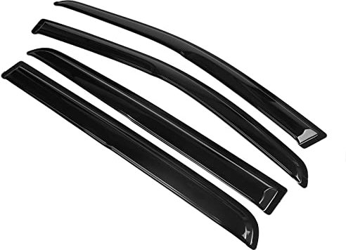 DZSMACHENGSM Windabweiser 4 STÜCKE ABS Autofenster Windabweiser Getönt Sonne Regen Für Ford Für Ranger Dual Cab 2012 2013 2014 2015 2016 2017 2018 2019 2020 2021