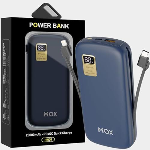 Power Bank 20000mAh Portable Charger 20W Fast Charging Powerbank with USB C Input & Output Pack Compatible with iPhone, iPad Dark blue Premium