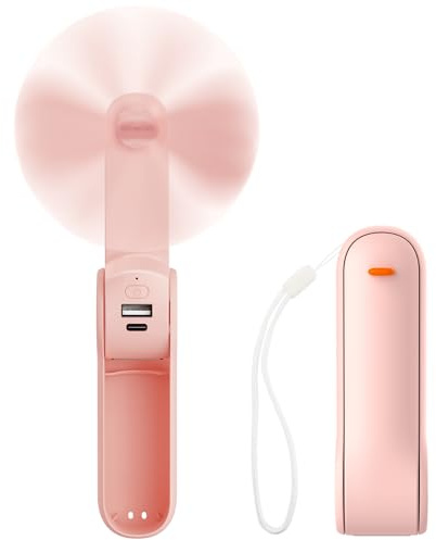 TOPPELIGHT Handventilator, Mini Tragbarer Handventilator, Wiederaufladbarer