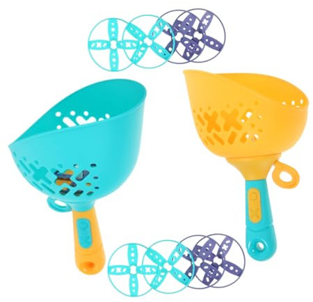 Vaguelly Lot De 2 Lanceurs D'entraînement Interactifs Disque Volant Soucoupe pour Garçons Filles Jeu De Poursuite d'animaux De Compagnie Compact Portable