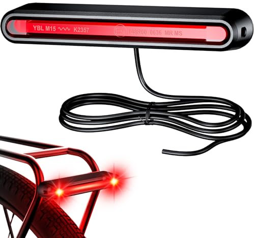 Feu arrière de vélo, feu arrière vélo E-Bike LED feu arrière IPX5 étanche électrique vélo arrière adapté