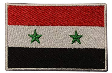 Syrien Länderflagge Logo Patch bestickt Applikation Syrien Länderflagge Patch Aufbügler Patch Aufnäher Emblem