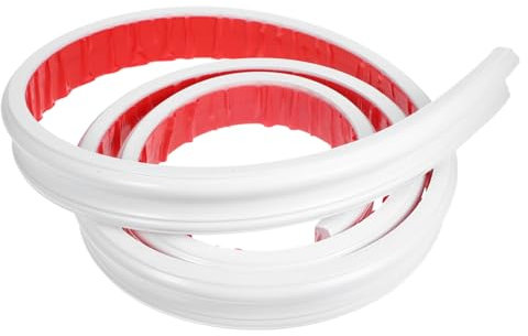 POPETPOP Moulure Murale Autocollante en Pvc Blanc, Baguette de Finition Flexible 2m, Pose Facile, pour Décoration Intérieure et Protection des Murs