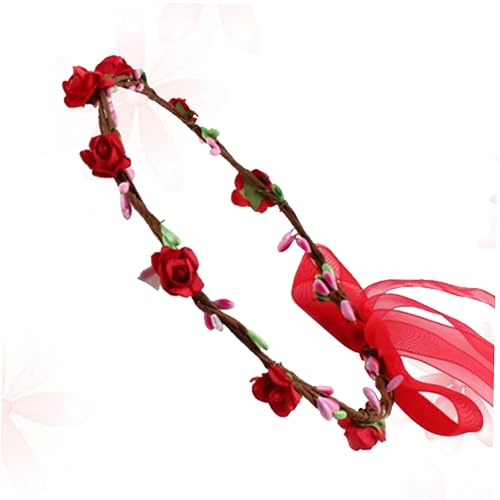 VICASKY Bandeau Rose Pour Fille Garçon Fille Couronne Décorative Fleurie Accessoires Cheveux