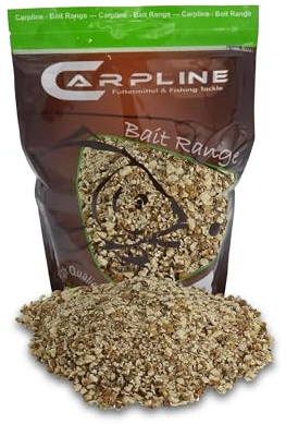 Carpline24 Crushed Tigers - 1 Kg - Tigernüsse geschrotet, Angelköder für Karpfen, zum Anfüttern & Angeln, Grundfutter, Fischfutter & Karpfenköder, geringer Beifang, Lange Wirkdauer