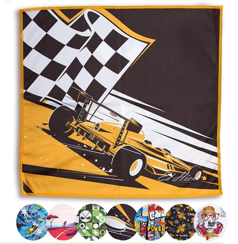 Ed Hicks | Illustrated Gift of an XL Premium Microfibre TV Screen and Glasses Cleaning Cloth - 30x30cm - for Cleaner Glasses, TV Screens, Tablets, Laptops etc ⭆ Anti-static (Formula 1)
