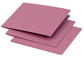 Clairefontaine 16155C - Paquet de 25 Cartes Doubles - Format Carré (11,6x11,6cm) - 210g/m² - Coloris Rose Hortensia - Invitation Evènements et Correspondance - Gamme Pollen - Papier Premium Lisse
