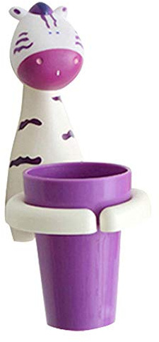 Ablerfly Zahnbürstenhalter in niedlicher Tierform, Cartoon-Löwe, Giraffe, Zebra-Zahnbürste, Spülbecher und Halter, Reinigungszubehör für Babys und Kinder