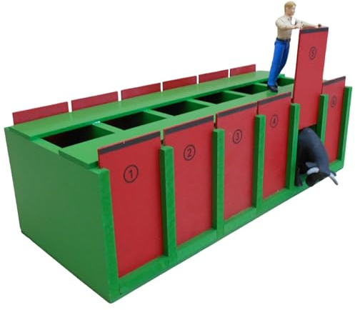 Cajón XL para 6 Toros de Juguete - Reproducción Artesanal en Madera MDF - Fabricado y Pintado a Mano - Ideal para Festejos Populares y Colecciones Taurinas - AMBIENTS ARTESANIA TAURINA
