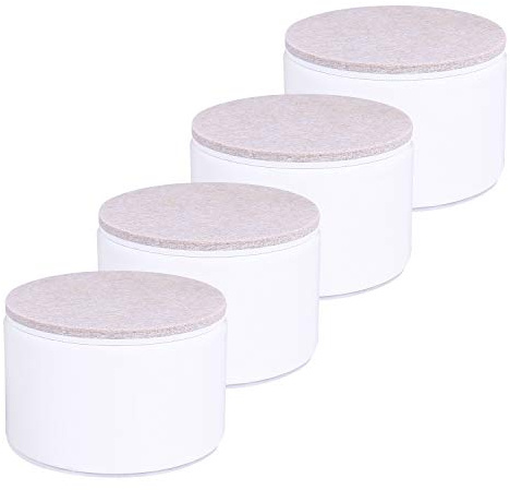 Ezprotekt 2/5.1 cm Möbelerhöhung aus Karbonstahl, 3,15 Durchmesser, Selbstklebende Möbelerhöhung fügt 2 Höhe zu Betten, Sofas Schränken, Unterstützt 20.000 lbs, Weiße Runde