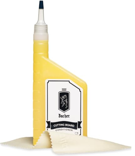 Bacher Acondicionador para Tabla de Cortar 200 ml - Calidad Alimentaria -Natural Cera y Aceite para Madera - para Tablas de Cortar cocina, Bloques de Carnicero, Muebles de Madera