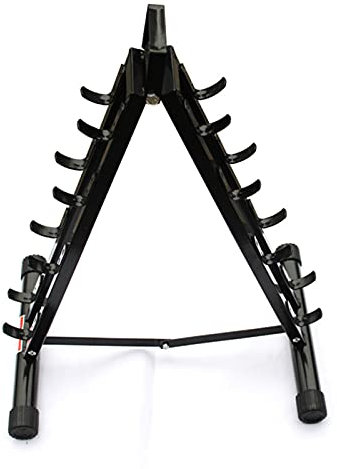 SHIJINHAO Hantelablage Gewichtsablage, Faltbarer A-förmiger Hantelständer-Aufbewahrung Ohne Hanteln Platz Sparen Benutzt Für Kampfsporthalle, Fitnessstudio (Color : Black, Size : 40x35x55cm)