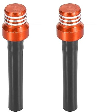 Motoforti Universal-Abdeckung für Gas-Tank, Entlüftungsschlauch, Schlauch, Entlüftungsventil, Schlauch für ATV, Dirtbike, Motorrad, Orange, 2 Stück