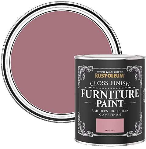 Rust-Oleum Pink Furniture & Skirting Board Paint in Gloss Finish - Dusky Pink 750ml