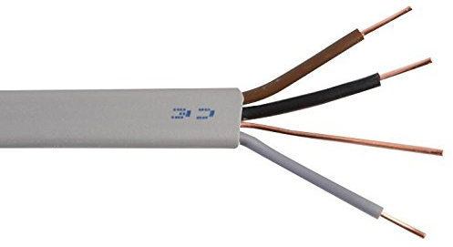 Kabel 3-adrig + Erdung, 1 mm, 100 m, mehradriges Kabel/Draht, 1 Stück