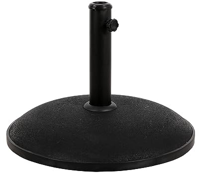 SVITA Parasol en bambou inclinable 2 m - Parasol de jardin et de balcon, Pied de parasol, grand