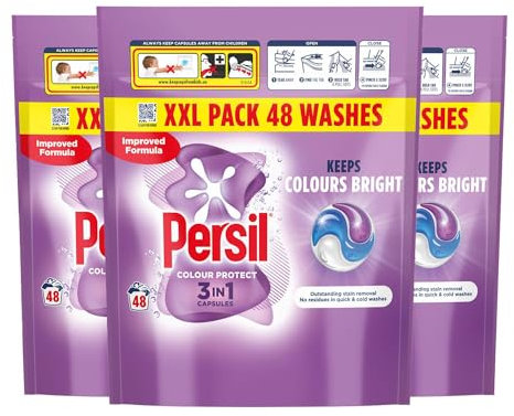 Persil Colour 3 in 1 Laundry Washing Detergent Capsules 48 washes - Pack of 3