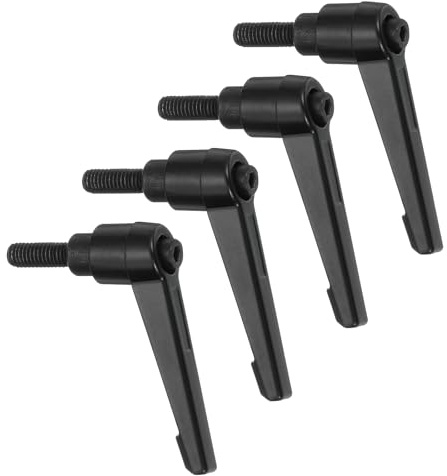 QUARKZMAN 4 Stück Klemmhebel Griff, M6*16 Verstellbarer Maschinengriffe, Männliches Gewinde DruckknopfKlemmschraube Knöpfe Kohlenstoffstahl für Werkzeugmaschinen Geräte
