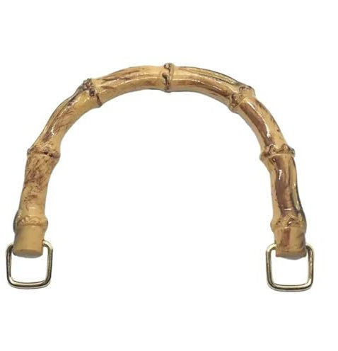 LEAOXHEY Manici for Borsa in bambù Staccabili con Fibbia, Manici for Borsa in bambù Fatti a Mano, Tracolla for Borsa, Manico for Scatola Regalo. Manico Borsa masa(10.5cm)