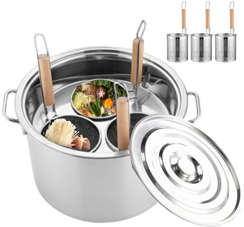 ZHJOPP Cuiseur à pâtes Commercial, Ensemble d'inserts pour cuiseur à Spaghetti, Machine de Cuisson de pâtes avec séparateur, pour réunion de Famille
