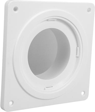 Dryer Vent Connector Kit White Plastic Hose Connector for Exhaust Hose | Wall Plate with Sealing Gasket, Easy Installation and Leakproof Design, Suitable for Dryer Parts and Accessories