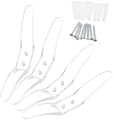 SEWOART Abrazadera de Cordón para Persianas Transparente 4 Piezas Plástico | Gestión de Cordón para Persianas Enrollables, Instalación Fácil, Diseño Simple y Uso en Hoteles y Oficinas