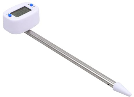 SEWOART Boden und Gartenthermometer Bodensonde aus Abs Edelstahl Bodenfeuchtigkeitsmesser mit Präziser Temperaturskala Gartenbodenmessgerät für Gesunde Pflanzen und Ernte Zufälliger Stil