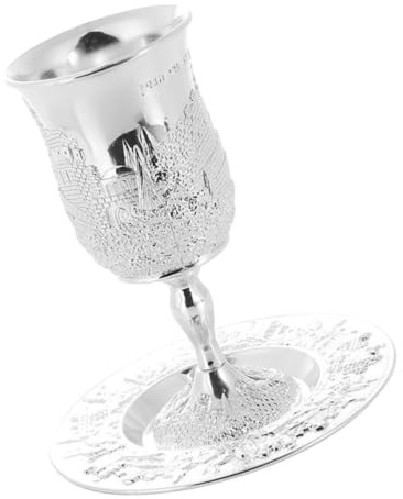 Gatuida Juego de Copas de Vino para Havdalá 1 Set Aleación de Zinc