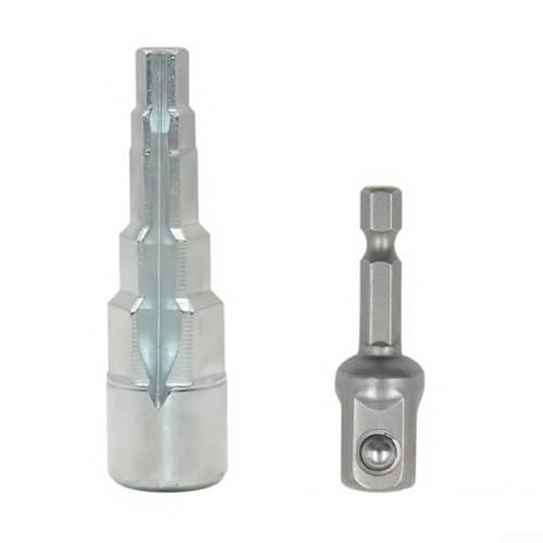 Llave de paso de radiador de 12 pulgadas con accionamiento de cinco pasos para boquillas de válvula y tubos de válvula de radiador, herramienta de metal, tamaño de 1/2 pulgada (A)