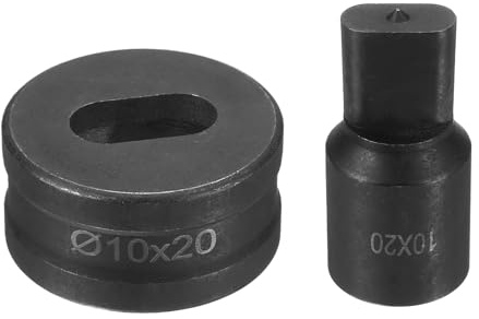 QUARKZMAN Idraulica per Perforazione Matrice per Fori Ovali 10mm x 20mm Punzoni Idraulici in Acciaio 40Cr Kit per Punzone per Metallo Elettrica CH70 Pressa Idraulica, Nero