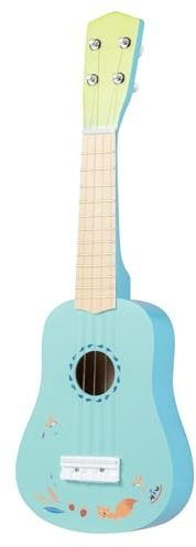 COSTWAY 21 Zoll Ukulele Kinder, Kleine Ukulele mit Bassholz-Korpus & 4 Nylonsaiten, pädagogisch Musikinstrument, Kindergitarre für Anfänger ab 3 Jahren, Hellblau