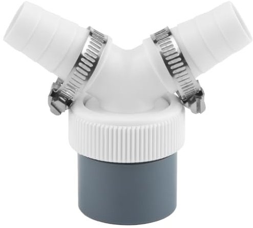 Abfluss Waschmaschine Doppelanschluss Y-Adapter | Abfluss Adapter für Geschirrspüler und Waschmaschine - Y-adapter für Schlauch mit Eingangsstutzen von 18-24mm