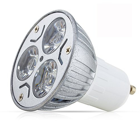 1 lampadina LED GU10 3 W 3 x 1 W AC 85-265 V bianco freddo 6000 K